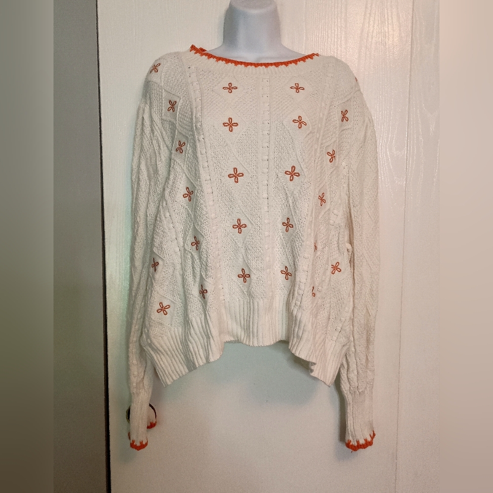 ANA Embroidered Sweater, Sz XL